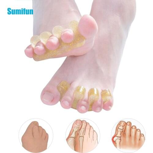 6Pcs Silicone Gel Toe Separator Thumb Overlapping Pedicure Nail Tool Flexible Finger Spacer Manicure Feet Care Product Massage