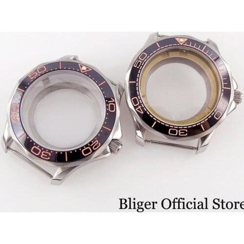 316L Stainless Steel 41mm Watch Case fit NH35A NH36A ETA2836 2824 MIYOTA 8215 821A 8205 DG 2813 Glass Back