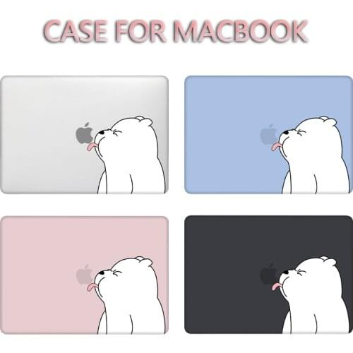 MTT 2020 For Macbook Pro Air Retina 11 12 13 15 16 Case With Touch Bar Cute Cartoon Bear Laptop Sleeve Cover 2 Pcs Set A2251