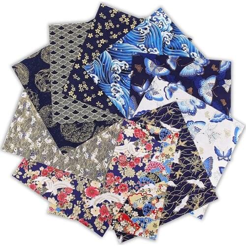 Dailylike 10 Pcs Squares Quilting Fabric Cotton Fabric Cloths For Sewing Supplies For Patchwork Sewing DIY Crafting