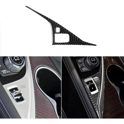 For Infiniti Q50 Q60 carbon fiber car internal center console gearbox drive rocker panel decorative sticker