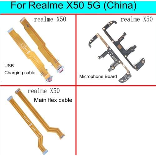 For Realme X50 Pro USB Charging Dock Port Connector main Microphone Mic Audio jack Board flex cable