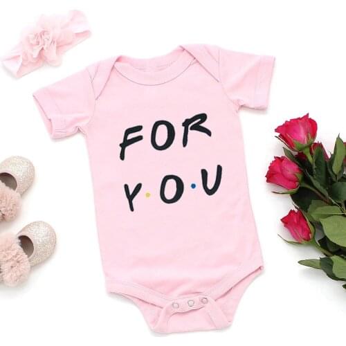 For You Lovely Infant Baby Girls Boys Clothes Toddler Romper Baby Funny Jumpsuit Letter Print Bodysuit Outfit Sunsuit Sleepwear