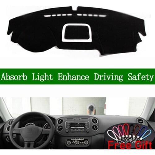 For Volkswagen tiguan 2010 2011-2016 Dashboard Cover Sun Shade Non-slip Dash Mat Pad Carpet Car Stickers Interior Accessories