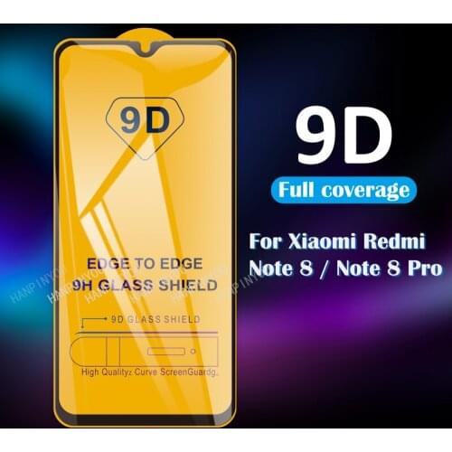 For Xiaomi Redmi Note 8 6.3" / Note 8 Pro 6.53" 5D 6D 9D Full Glue Cover Toughened Tempered Glass Film Screen Protector Guard