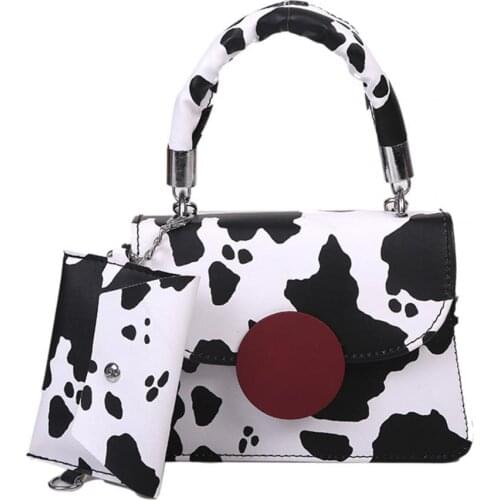 Women Crossbody Shoulder Bag Flip Over Faux Leather Zebra Cow Dot Print Handbag Womens bag bags handbags women zebra