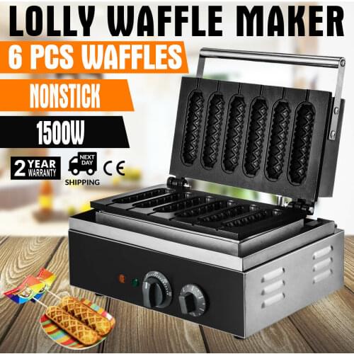 Commercial Nonstick Electric Lolly Waffle Stick Heart Waffle Baker Maker Machine