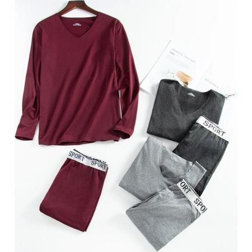 Thermal Underwear Sets For Men Winter Thermo Underwear Long Johns Winter Clothes Men Thick Thermal Clothing Solid Drop Shipping