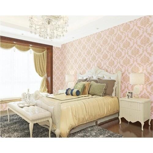 Beibehang fine fashion nonwoven wall paper luxury European style papel de parede 3d wallpaper bedroom living room TV background