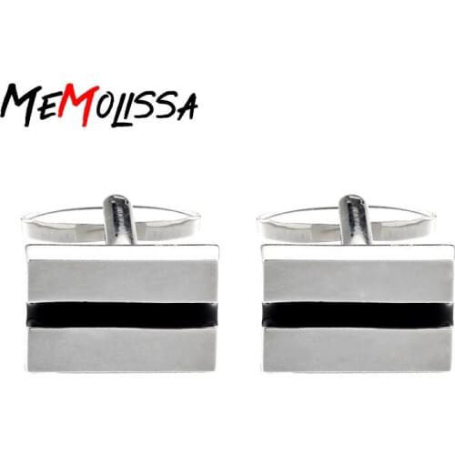 MeMolissa 2018 New Arrival fashion mens cufflinks rectangle shape business cuff links Wedding Male Cufflink Mens jewelry
