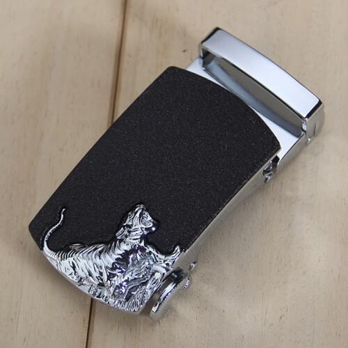 Fashion Mens Business Alloy Automatic Buckle Unique Men Plaque Belt Buckles 3.5cm Ratchet Apparel Accessories tiger head belts