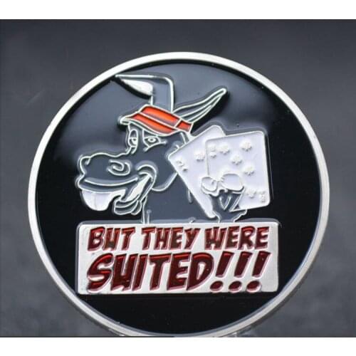 New Arrive High Quality Donkeys Lucky Poker Chips Casino Commemorative Coin Silver Replica Coin Best Gifts For Collection