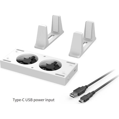 LED Light XSS Vertical Stand External Dual Cooler Base Cooling Fan with 3 Rotating Speeds & 2 USB Port for XBox Series S Console