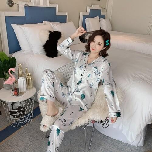 Okkdey Women's Silk Pajamas