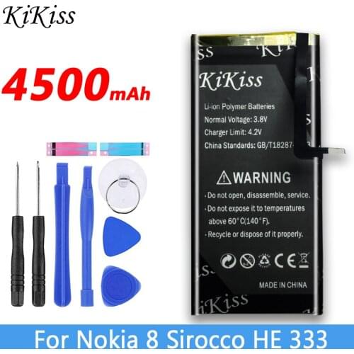 Original KiKiss 4500mAh HE333 For Nokia 8 Nokia8 Sirocco HE 333 Smart Mobile Phone High Capacity Battery