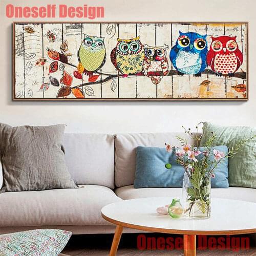 Popular 5d diamond painting full set bird diamond embroidery full SET owl 5d diamond mosaic sale home decor wall sticker