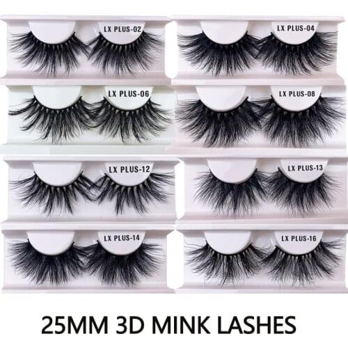 TDANCE 25mm 3D Luxury Plus Eyelashes Thick Strip 25mm Long Lashes One Pair Makeup Eyelash Extensions