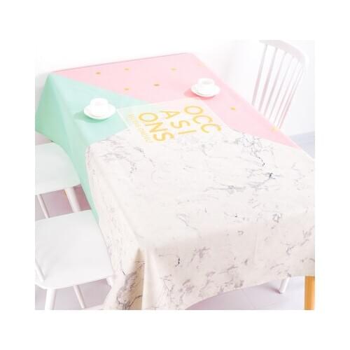 Nordic modern minimalist Ins pink coffee table cloth linen tablecloths cover towel thick rectangular antependium decoration