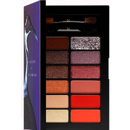Cy Twelve Colors Eye Shadow Plate Blush Highlight Integrated Shimmering Powder Shimmer Waterproof Matte Sequins Free Shipping