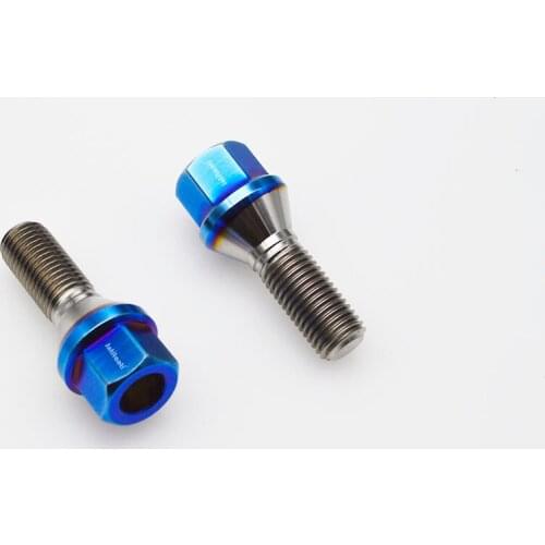 Gr5 titanium wheel bolt M14*1.25 with cone seat