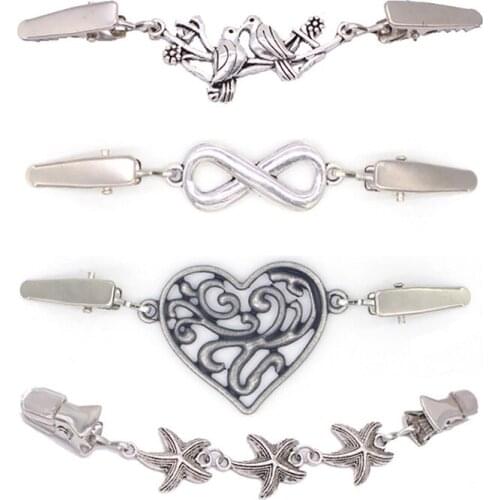 Sale Vintage Bronze Sweater Cardigan Clip Brooch Pin Dress Buckle Pin Jewelry Brooches Bird Zinc Alloy Pins Shirt Sweater Clip