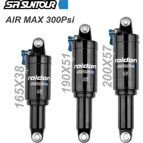 SUNTOUR Mountain Bike Air Shock Absorber With Lock for 165/190/200 mm MTB Bike Downhill Coil Shock Absorber Bicycle Accessories