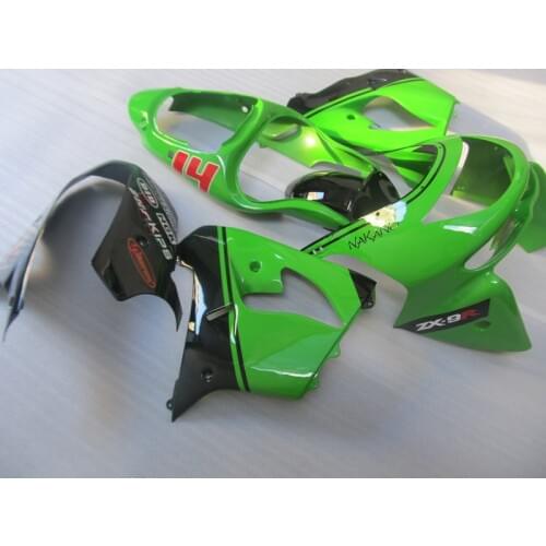 High quality ABS plastic Fairing kits for Kawasaki ZX-9R 1998 1999 NINJA zx9r 98 99 green black bodywork fairings set TR14