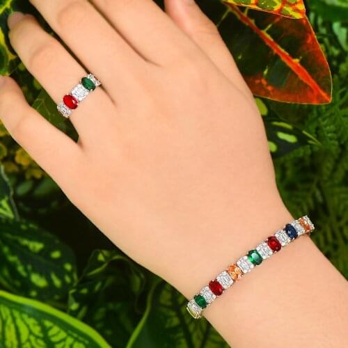 Blachette Jewelry Luxury African Open Bangle Ring Sets Fashion Dubai Bridal Jewelry For Women Wedding Brincos Para as Mulheres