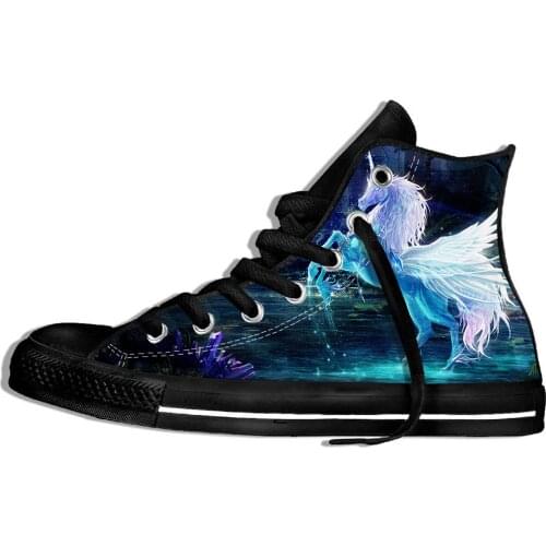 Women Casual shoes Unicorn 3D Printed Cartoon Sneakers Colorful High-top loafers