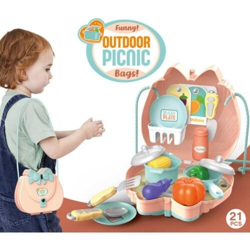 1 Set Play House Toys Smooth Surface Children Gift Plastic Pretend Play House Backpack Toy for Interactive Play