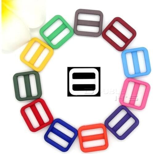 50pcs/lot 3/4" Colorful Triglides Adjust Buckle For Dog Collar Harness Backpack Strap Webbing 20mm
