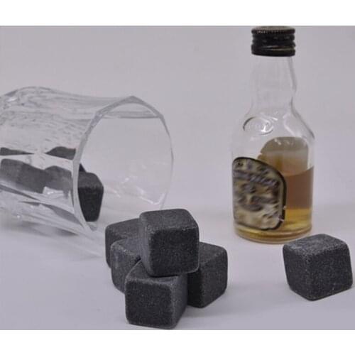 9 Pcs Granite Ice Cubes Whisky Ice Drink Ice Keep Cold for a Long Time Reusable Bar Supplies Wedding Gift Wine Drinks Cooler Ice