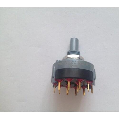 Free Shipping 2pcs/lot New and origina French C-K Rotary switch 12-leg gold-plated foot A20503RNCGE Double knife 5 position