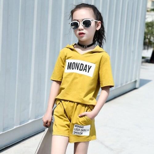 Kid Clothing Sets girl letter T-shirt + Pants Children Girl Clothes Suits 4 5 6 7 8 9 10 11 12 13 14 Years
