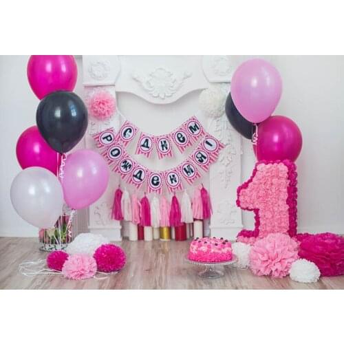 Fotografia happy birthday princess flower baby children Photography Backgrounds profession indoor printed photo Backdrop G-1118