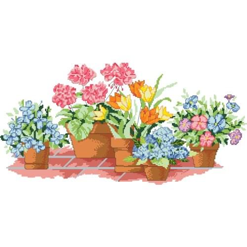 Cross stitch Handmade 14CT Counted Canvas DIY,Cross-stitch kits,Embroidery Four Seasons -Kasuga Terrace 54-32