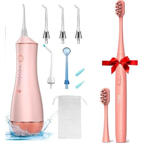 USB Charging Electric Oral Irrigator 320ml Large Water Tank 6 Working Modes Water Dental Flosser Teeth Cleaner 110 Psi 6 Tips