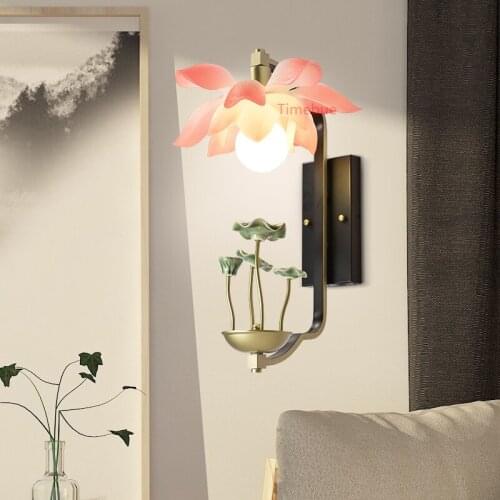 Creative Living Room Wall Lamp Chinese Restaurant Tea House Wall Light Porch Aisle Staircase Light Bedroom Mirror Classical Lamp