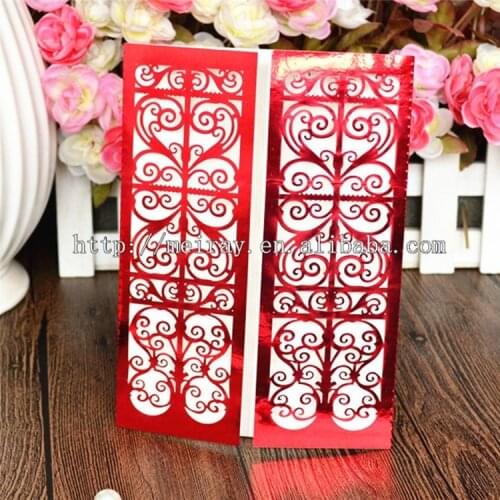 Laser Cut Gatefold Doors Invitation personalized Folding Wedding Invitation