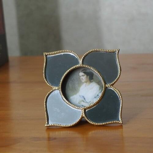 Makeup Mirror Photo Frame Golden Glass Mirrors Dressing Table Living Room Bedroom Bathroom Ornament Decoration Gift