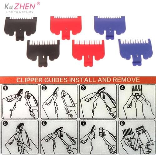 2Pcs/Set Hair Clipper Guide Comb Beard Trimmer Comb Trimmer Head Shaver Comb Replacement Clipper Blade Cutter Hair Grooming