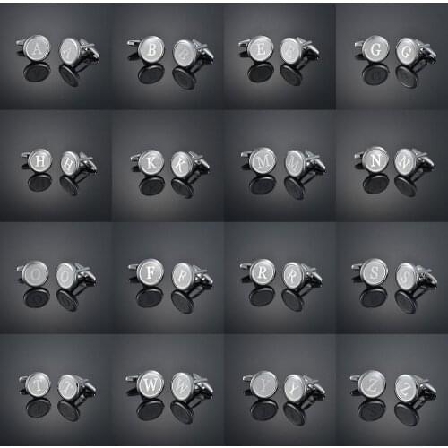 26 patch English letter A-Z French shirt Cufflinks Cuff nails cuff nails mens gift box set