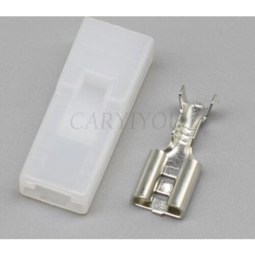 10sets 1 Pin Tyco Unsealed Automotive Wiring Harness Connector With 6.3 mm Terminal 336524-1