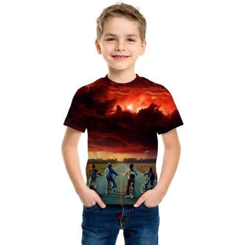 2021 Summer New Night Anime Characters 3D Childrens T-shirt Streetwear Sweatshirt Toddler Girl Hip Hop Top T-shirt Fashion Baby