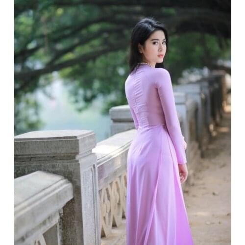 Aodai vietnam clothing cheongsam aodai vietnam dress vietnamese traditionally dress cheongsam modern women aodai ao-dai purple