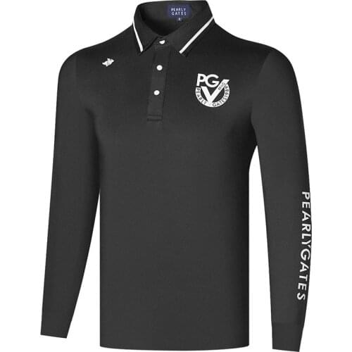 Golf apparel PG new mens spring and autumn long-sleeved golf t-shirt comfortable and breathable golf t-shirt