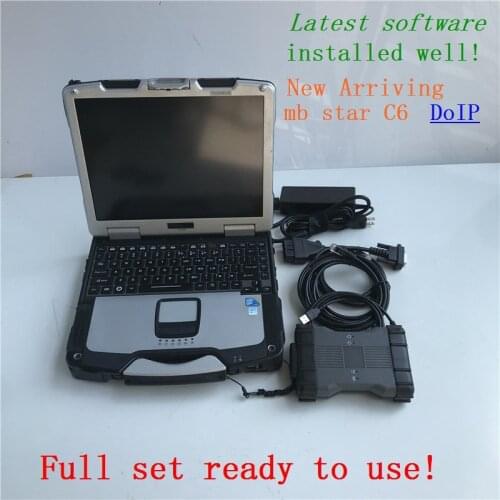 Full set MB Star C6 SD c6 X-ntry DOIP Used cf-30 laptop CF30 OBD2 Diagnosis Multiplexer Software 2020.09 car/truck diagnosis set