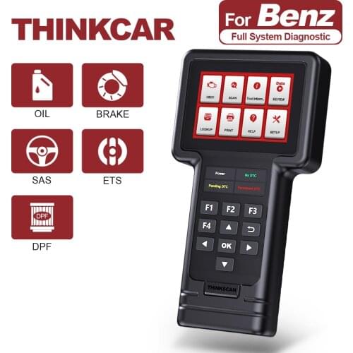 THINKCAR ThinkScan S01 OBD2 Full System Code Reader for Benz Oil/Brake/SAS/ETS/DPF Reset EOBD Scanner Car Auto Diagnostic Tool