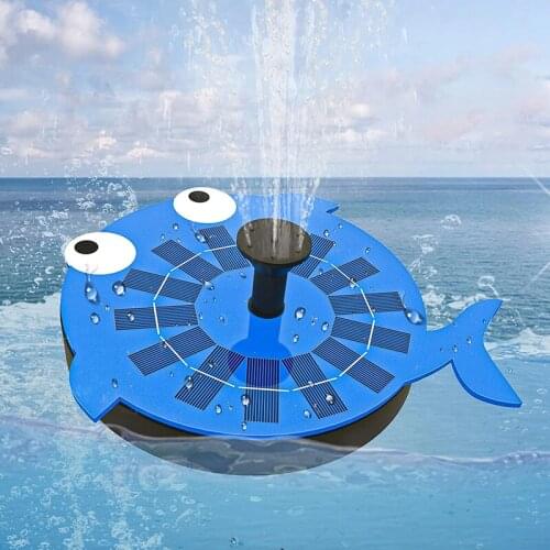 Solar Fountain Pump Whale Shaped Pool Pond Storage Floating Fountain Solar Bird Bath Decoration Fountain Garden Supplies Outdoor