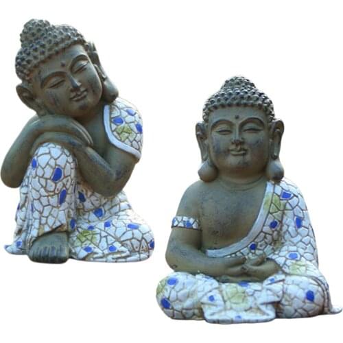 Meditating Buddha Zen Statue Figurine for Garden Patio Indoor Decoration